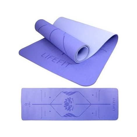 LIFEFIT YOGA MAT LOTOS DUO, 183 × 58 × 0,6 cm, modrá