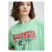 Svetlozelené dámske predĺžené tričko Diesel Daria