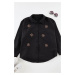 Trendyol Curve Black Plus Size Stone Embroidered Poplin Shirt