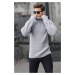 Madmext Gray Turtleneck Knitted Sweater 6858