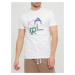 KARL LAGERFELD Neon Logo White tričko