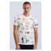 White Dstreet RX4579 men's T-shirt with print