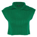 Trendyol Green Crop Polo Neck Pletený sveter