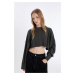 DEFACTO Cool Regular Fit Crop Crew Neck Hair Knitted Sweater