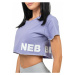 Nebbia Oversized Crop Top Powerhouse Light Purple Fitness tričko