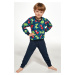 Chlapčenské pyžamo Cornette Dino 2 - bavlna Tmavomodrá
