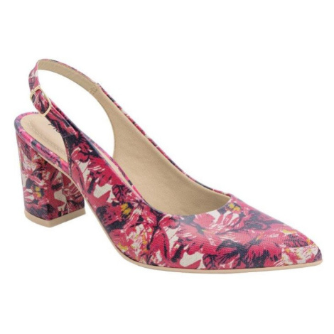 Piccadilly 745145-1 Dámske sandále na podpätku ružové