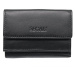 SEGALI Dámska malá kožená peňaženka SG-21756 čierna