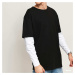 Tričko Urban Classics Oversized Shaped Double Layer LS Tee Black/ White