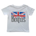 The Beatles tričko Logo & Vintage Flag Biela