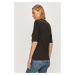 Bavlnené tričko Lacoste TF9424-166, čierna farba