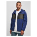 Micro fleece jacket with hood, space blue