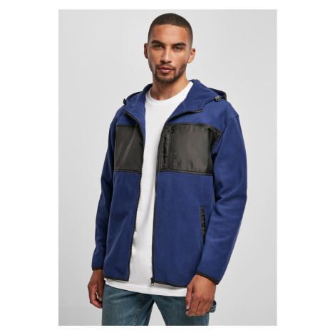 Micro fleece jacket with hood, space blue Urban Classics