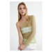 Trendyol Green Lace One Sleeve Fitted/Slippery Knitted Blouse