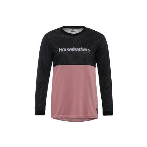 HORSEFEATHERS Dámske bike tričko Fury LS - ash rose BLACK