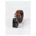 Pánsky kožený opasok v hnedej farbe PA3-23-50, Obvod pásu/celková dĺžka opasku 95cm/112cm