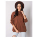 HNEDÁ OVERSIZED MIKINA RV-BL-5185.81P-BROWN