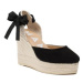 Manebi Espadrilky Wedge Espadrilles K 1.0 WV Čierna