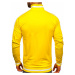 Žltá pánska mikina na zips bez kapucne retro style Bolf 2126