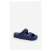 Lightweight Boys' Foam Slippers with Buckles Navy Blue Adirnaca