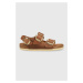 Kožené sandále Birkenstock Milano Big Buckle dámske, hnedá farba, 1024067