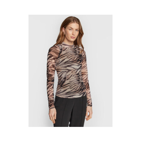 Marciano Guess Blúzka 2BGP05 6875Z Hnedá Slim Fit