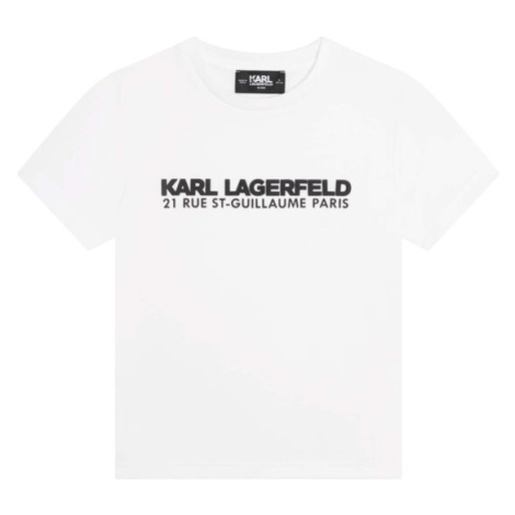 KARL LAGERFELD Tričko Z25393 S Biela Regular Fit