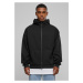 Men's hoodie with a zip with a high neck black