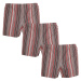 3PACK Classic men's boxer shorts Foltýn red stripes