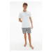 Calvin Klein biele pánske pyžamo S/S Short Set