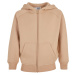 Boys' zip-up hoodie in beige