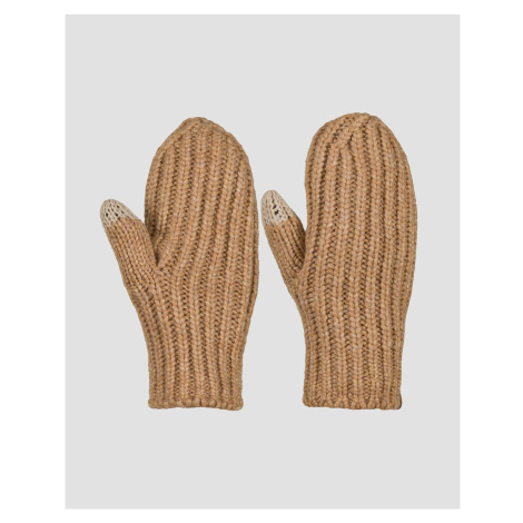 Dámske Palčiaky Ugg Chunky Rib Mitten Hnedé