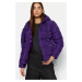 Trendyol Purple oversize vodoodpudivý vodoodpudivý kabát