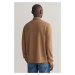 SVETER GANT EXTRAFINE MERINO WOOL ZIP CARDIGAN DK. SAND MELANGE