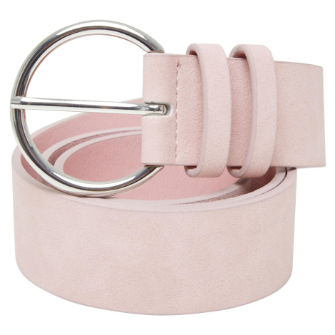 Basic Suede PU Belt Pink Urban Classics