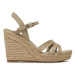 Tommy Hilfiger Espadrilky Essential Basic Wedge Sandal FW0FW07220 Béžová