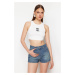 Trendyol Blue High Waist Denim Shorts