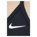 Plavková podprsenka Nike čierna farba, mäkké košíky