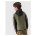 Chlapčenská turistická softshellová bunda 4F JUNIOR TECHNICAL JACKET-JAW23TTJAM282-44S-OLIVE