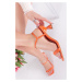 Oranžové sandále na tenkom podpätku Giulia