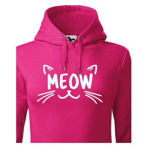 Dámská mikina s mačacou potlačou Meow - supiš tričko s mačkou