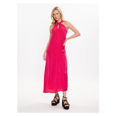 Sisley Každodenné šaty 48PWLV043 Ružová Regular Fit