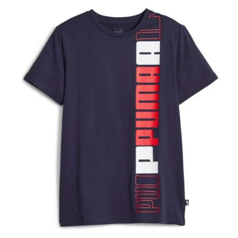 PUMA Chl. tričko Ess+ Logo Lab Tee B Farba: Tmavomodrá