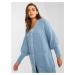 Light blue long cardigan with pockets OCH BELLA