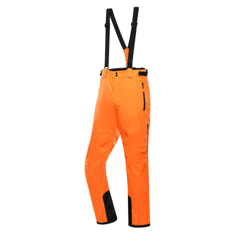 Men's ski pants with membrane ALPINE PRO LERMON neon shocking orange