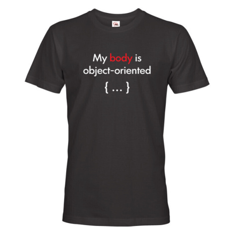 Pánske tričko pre programátorov My body is object oriented