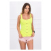 Blouse with straps yellow neon