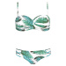 BIELO-ZELENÉ DÁMSKE BIKINY S POTLAČOU N2-88/W KOLOR 441