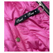 Krátka ružová dámska bunda so stojačikom (B8122-83)