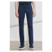 ALTINYILDIZ CLASSICS Men's Navy Blue Slim Fit Slim Fit 5 Pocket Dobby Flexible Trousers